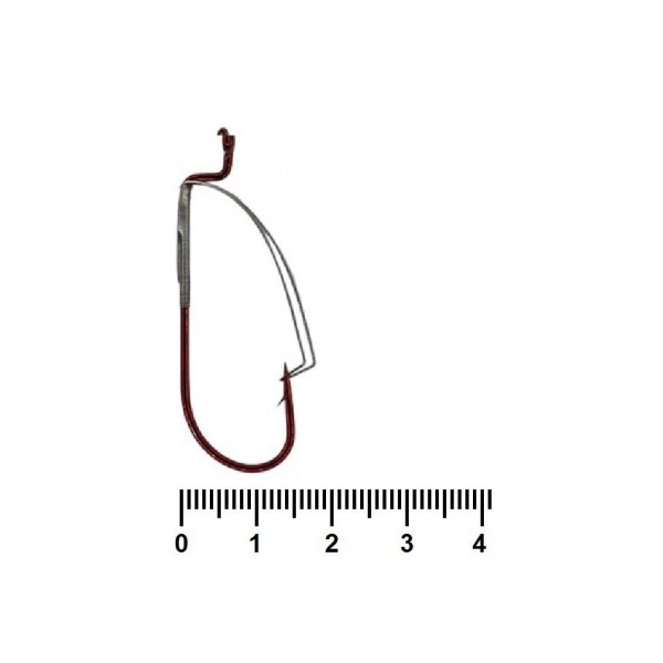 Рибальські гачки, Siweida Single Beak SW-39121, 400шт/уп, колір RED, № 2/0
